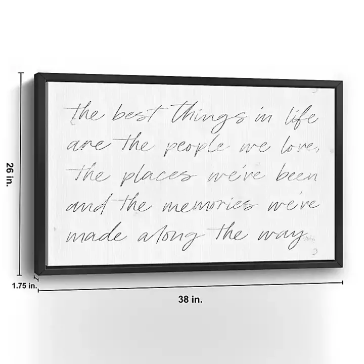 Best Things Framed Canvas Art Print, 38x26 in.