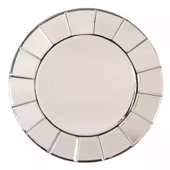 Beveled Glass Round Wall Mirror