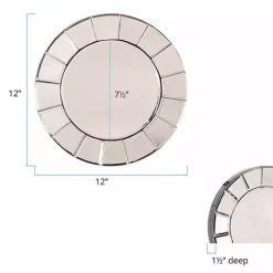 Beveled Glass Round Wall Mirror