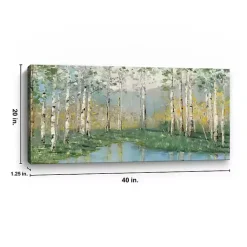 Birch River Giclee Canvas Art Print