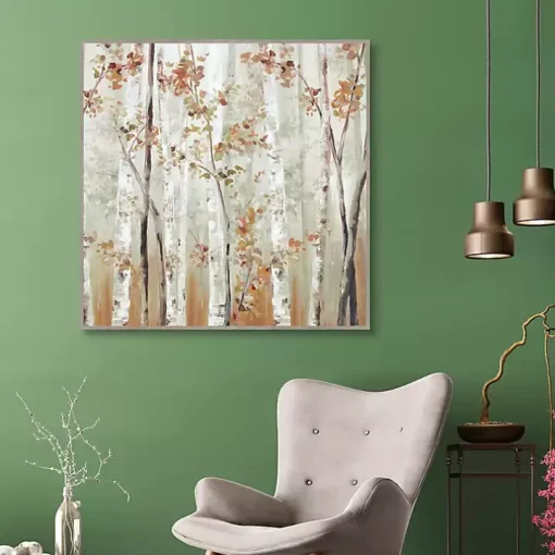 Birch Wood III Framed Canvas Art Print
