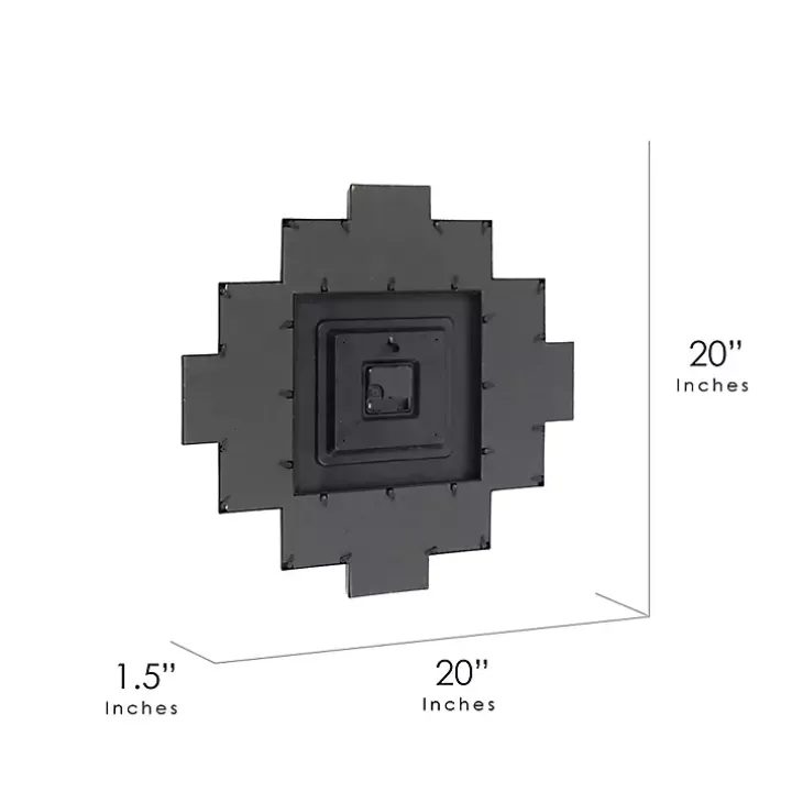 Black 12 Photo Frame Collage Clock