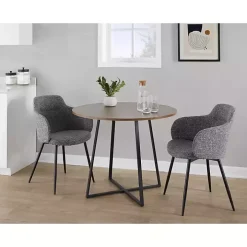 Black and Brown Canary Cosmo Round Dining Table