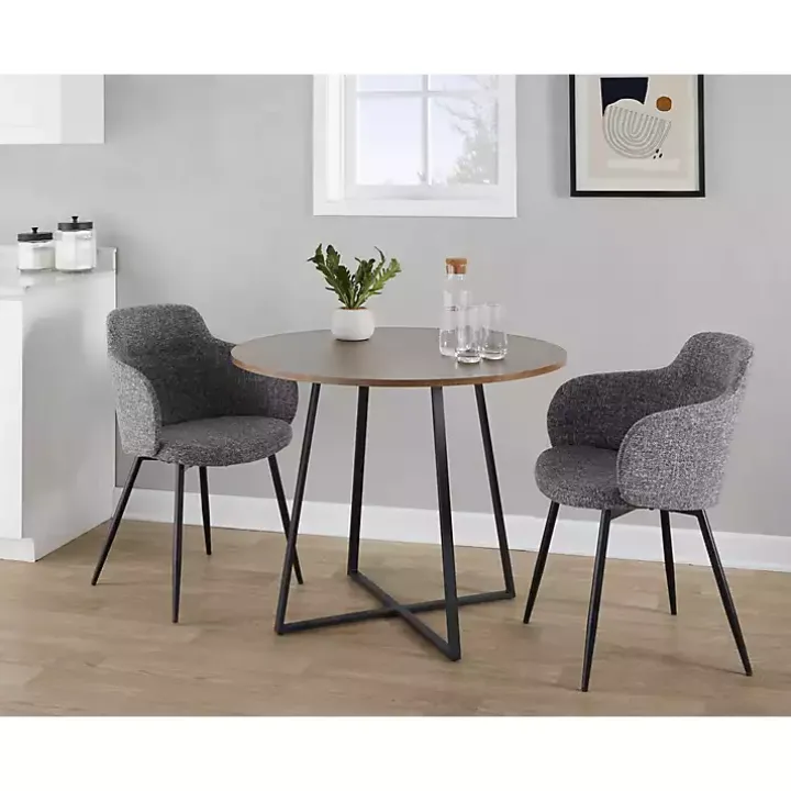 Black and Brown Canary Cosmo Round Dining Table