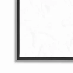 Black and Cream Abstract Floral Canvas Art Print