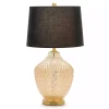 Black and Gold Textured Glass Table Lamp