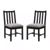Black and Gray Classic Dining Chairs, Set of 2