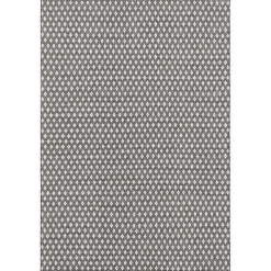 Black and Ivory Dainty Diamond Area Rug, 4x6