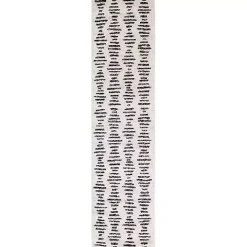 Black and Ivory Tulum Geometric Runner, 2x8