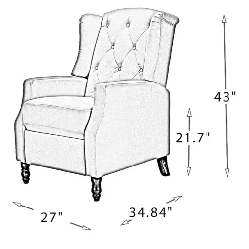 Black and White Buffalo Check Recliner
