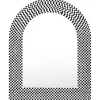 Black and White Checkered Arch Wall Mirror