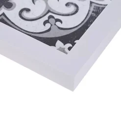 Black and White Tile Framed Art Prints, Set of 3