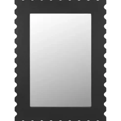 Black Angular Scalloped Nadia Wall Mirror