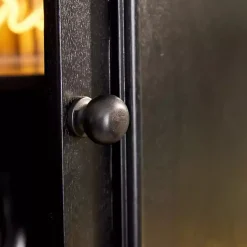 Black Arch Wood Bar Cabinet