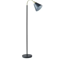 Black Arched Cone Shade Floor Lamp