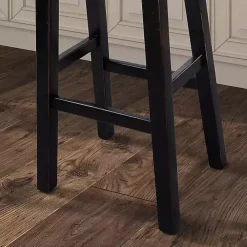 Black Backless Cooper Counter Stools, Set of 2