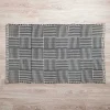 Black Basketweave Scatter Rug