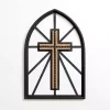 Black Beaded Cross Wall Plaque