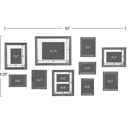 Black Bordeaux 10-pc. Gallery Wall Frame Set