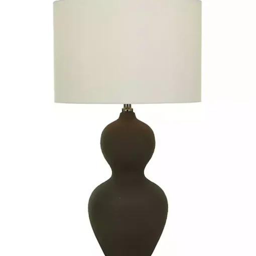 Black Ceramic Hourglass Simple Large Table Lamp
