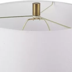 Black Ceramic Ribbed Table Lamp