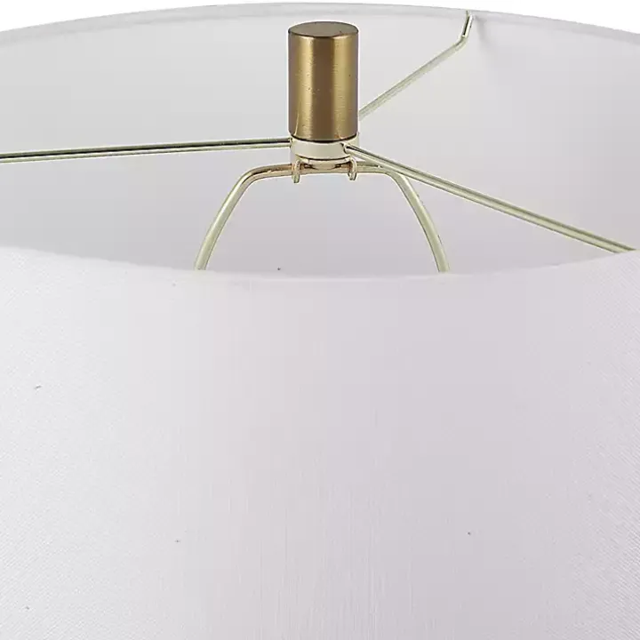 Black Ceramic Ribbed Table Lamp