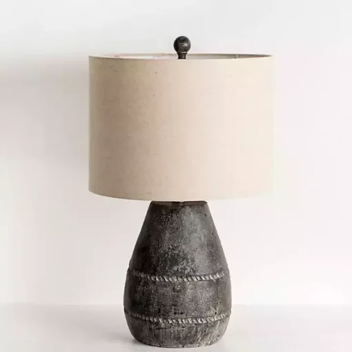 Black Concrete Porter Table Lamp