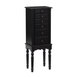 Black 5-Drawer Ollie Petite Jewelry Armoire