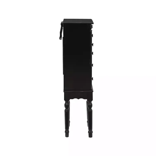 Black 5-Drawer Ollie Petite Jewelry Armoire