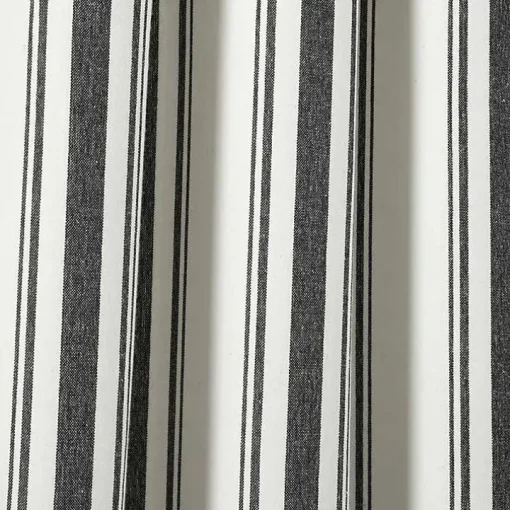 Black Farmhouse Stripe Curtain Panel Set, 108 in.