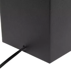 Black Faux Leather Charging Table Lamp