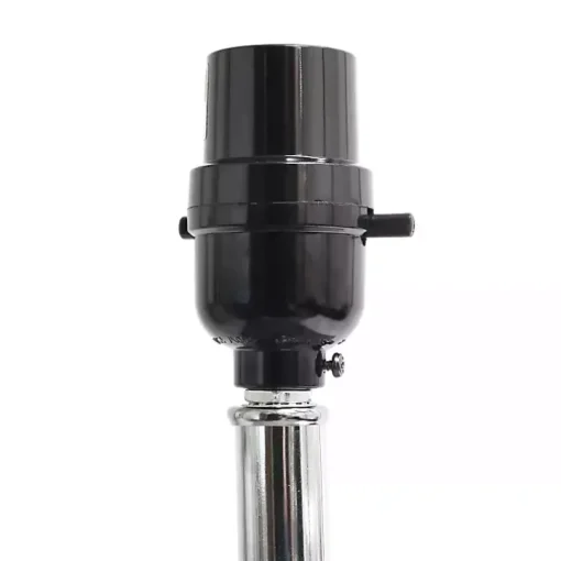 Black Faux Leather Charging Table Lamp