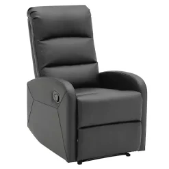Black Faux Leather Dormi Recliner