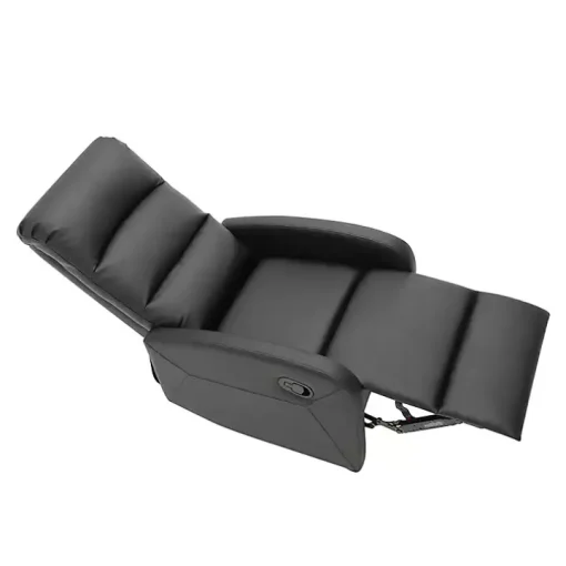 Black Faux Leather Dormi Recliner