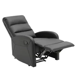 Black Faux Leather Dormi Recliner