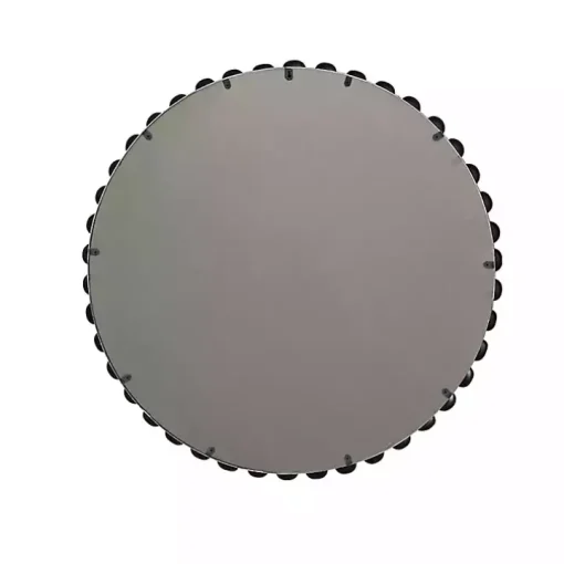 Black Foiled Beaded Wall Mirror, 36 in.