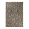 Black Geometric Washable Area Rug, 5x7