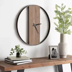 Black Ladd Natural Wood Wall Clock