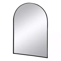 Black Long Arched Wall Mirror