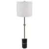 Black Marble and Gold Metal Buffet Lamp