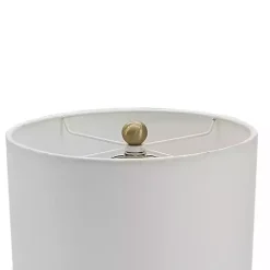 Black Marble and Gold Metal Buffet Lamp