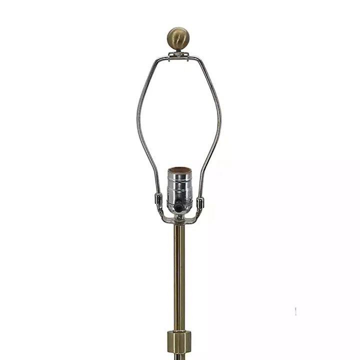 Black Marble and Gold Metal Buffet Lamp