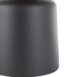 Black Metal & Marble Pedestal Accent Table