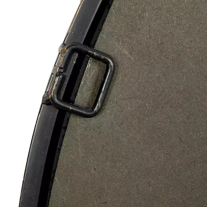 Black Metal Arch Framed Mirror