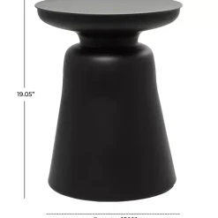 Black Metal Bell Shaped Accent Table