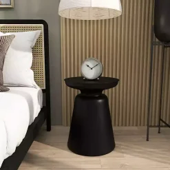 Black Metal Bell Shaped Accent Table