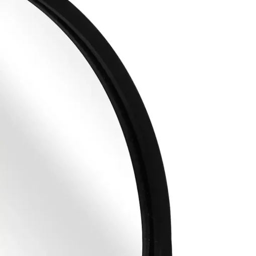 Black Metal Capsule Wall Mirror