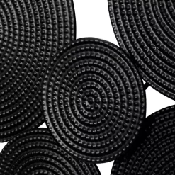 Black Metal Circles Wall Plaque