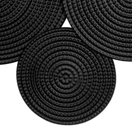 Black Metal Circles Wall Plaque