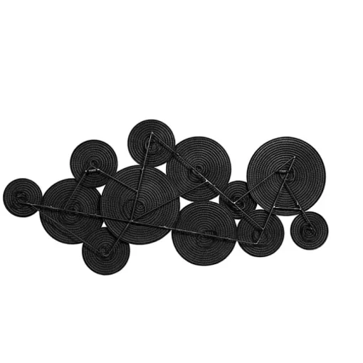 Black Metal Circles Wall Plaque